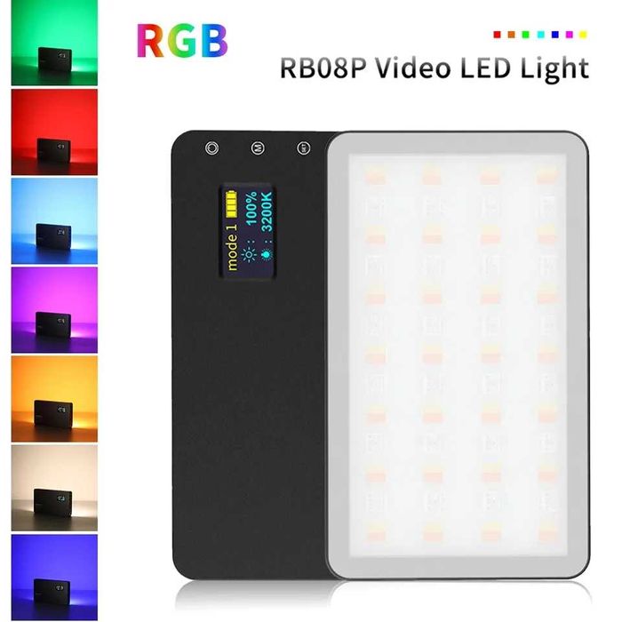 Портативный видеосвет, светодиодная RGB лампа для фото--видео съемки.