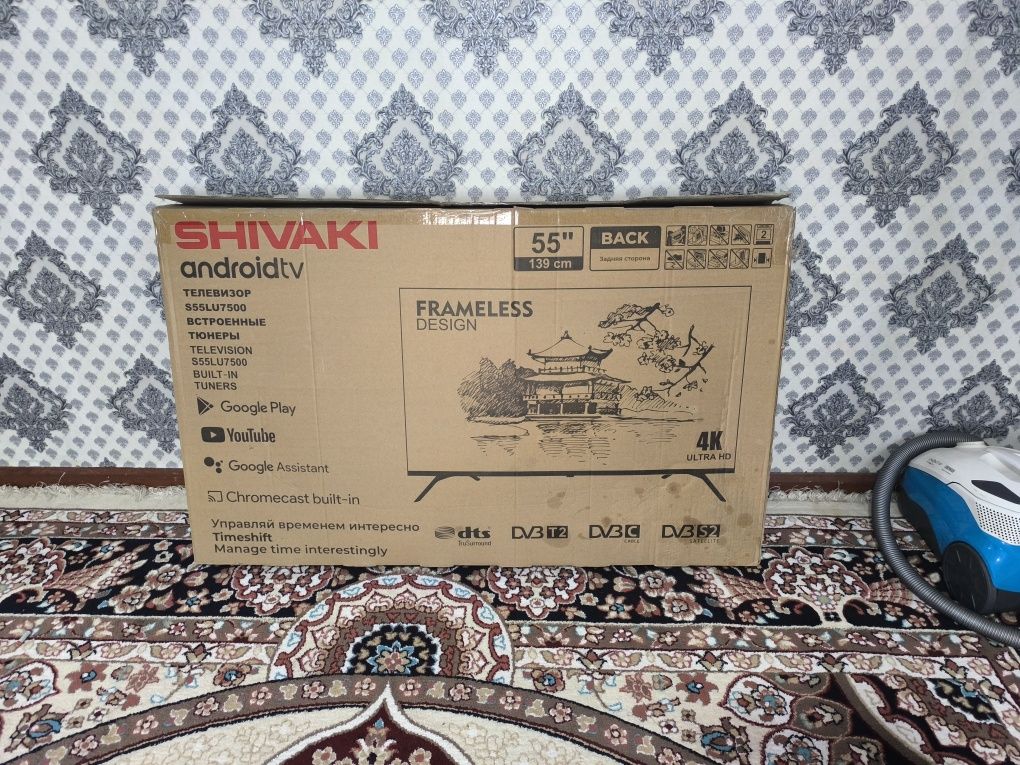 Срочно smart телевизор shivaki 55 диагональ состояние как новый