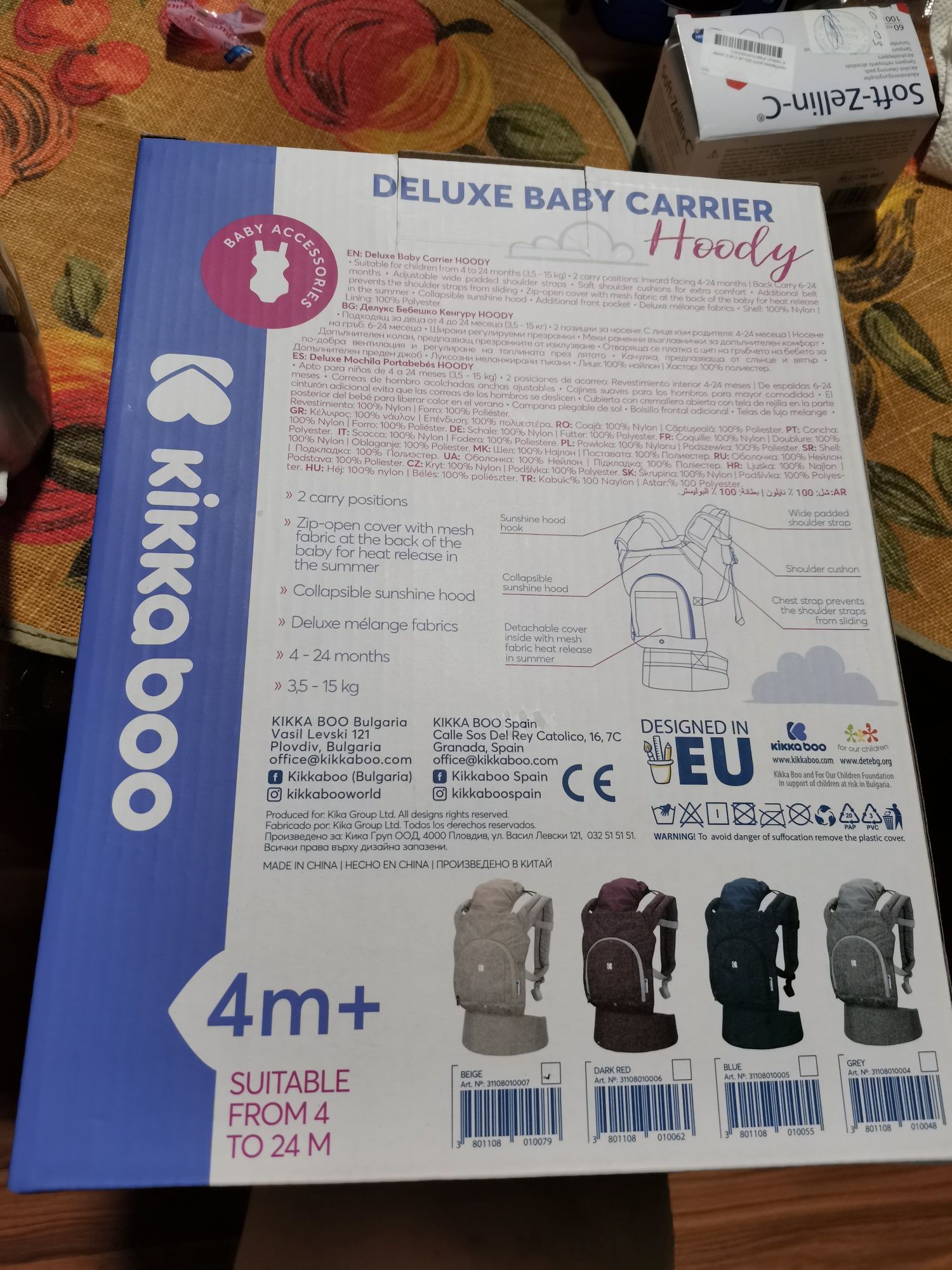 Deluxe baby carrier