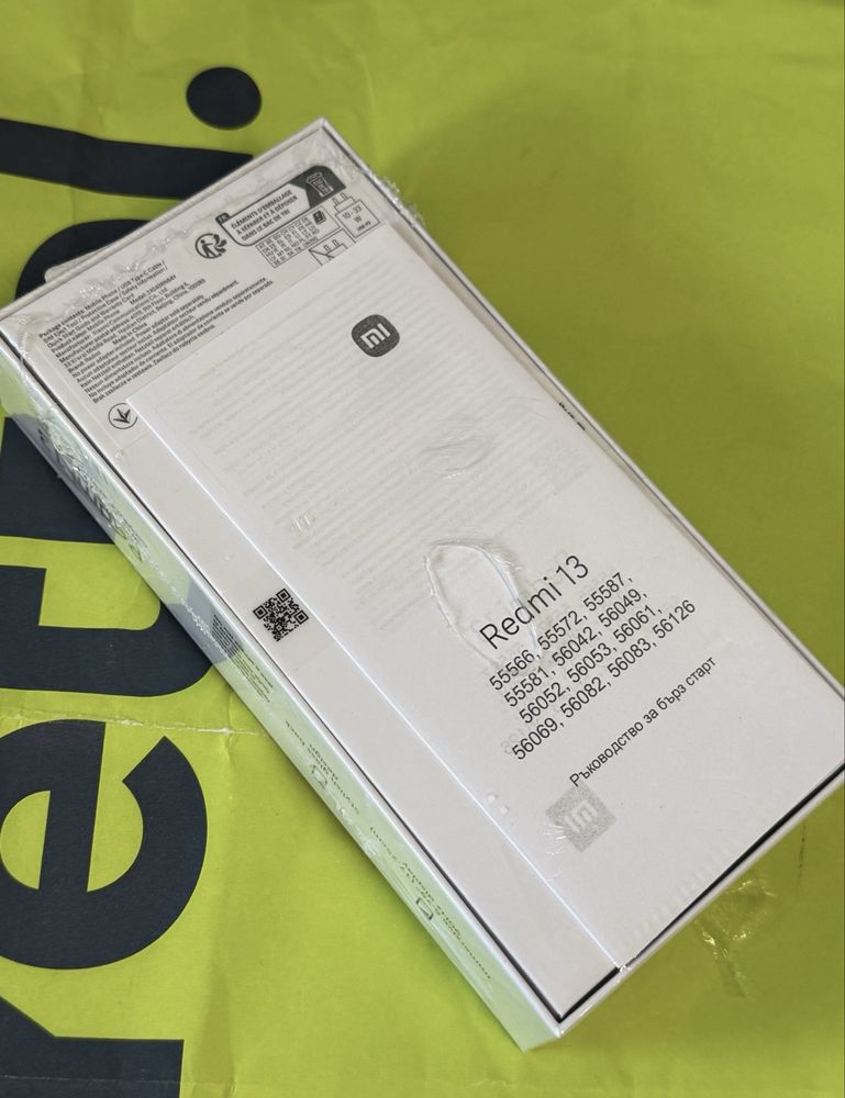 ***ЗАПЕЧАТАН 128GB Redmi 13 Гаранция Yettel 2028 г. Black