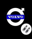 Set 2 Lampi led Logo Volvo portiera