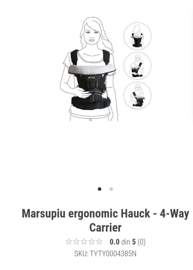 Marsupiu ergonomic Hauck - 4-Way Carrier