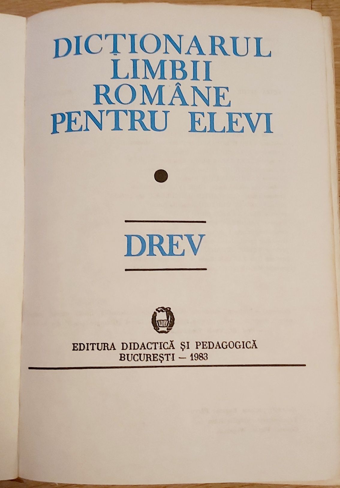 Dictionarul limbii romane pentru elevi DREV