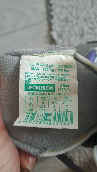 Patine fetițe Decathlon 26-28