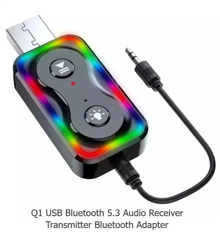 Адаптер Q1 Bluetooth 5.3 USB Bluetooth Aux приемник А3647