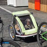 Carucior remorca bicicleta pentru doi copii
