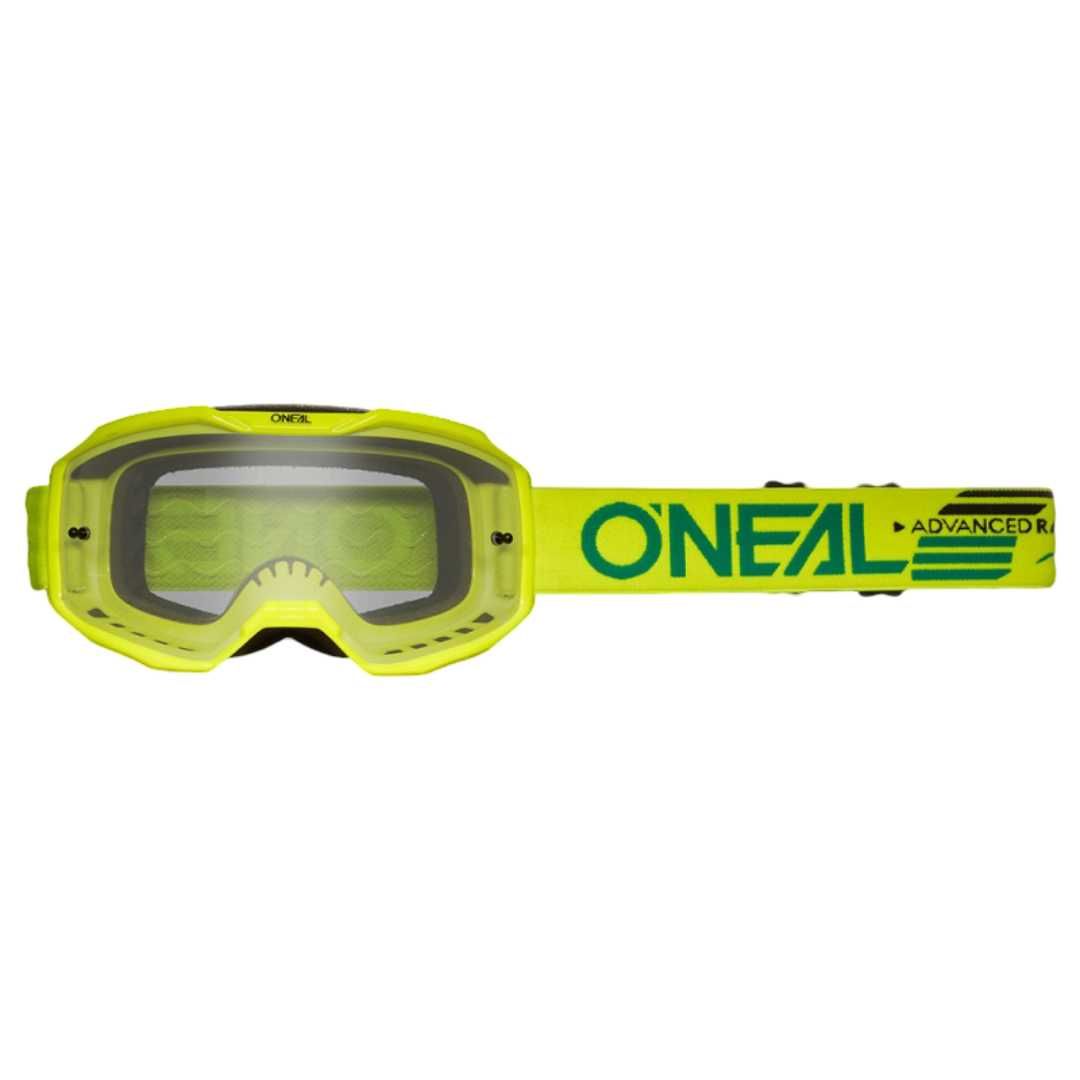 Мотокрос очила O'NEAL B-10 SOLID NEON YELLOW - CLEAR V.24