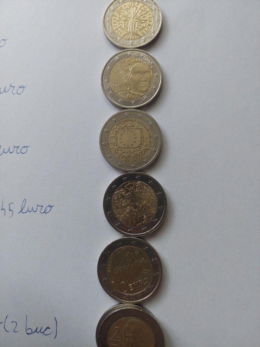 Colecție monede 2 euro din diferiți ani