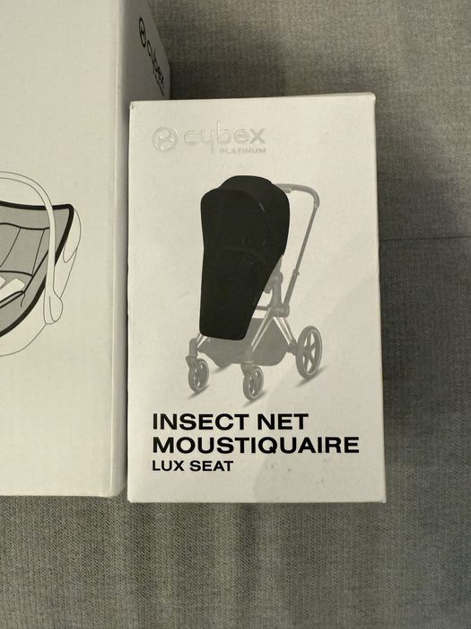 Cybex husa vara + Cybex plasa tantari, noi, cutii originale