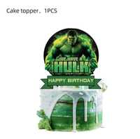 *HULK_Decoratiuni topper tort_baloane latex_ceas 3 in 1