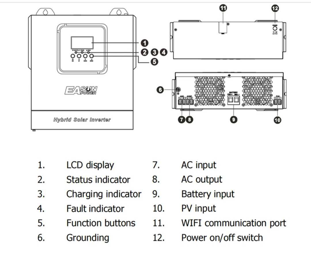 Хибриден инвертор Еасун 3,2 KW