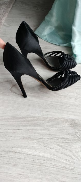 Sandale MIDAS, negru, piele și mătase