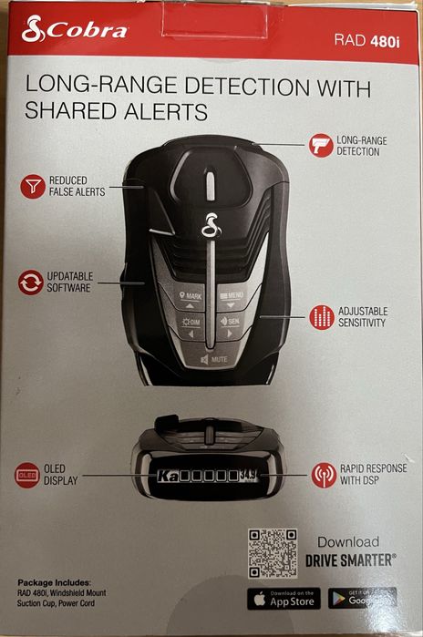 Detector radar portabil Cobra RAD 480i LaserEye cu protectie 360 grade