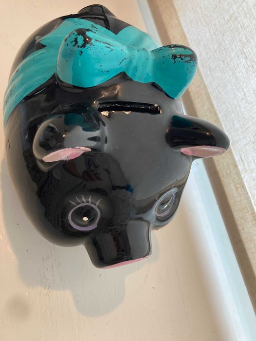 pucel din ceramica pusculita  veche adus din SUA pt colectie