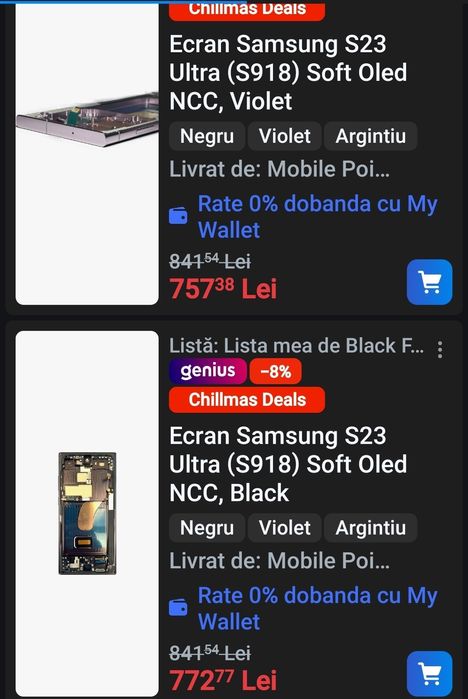 Samsung S 23 Ultra display fisurat !