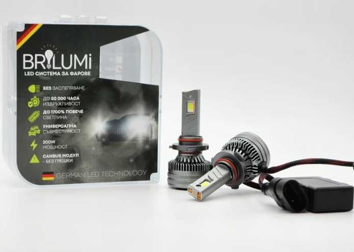 LED крушки за фарове HB3 - BRILUMI ZENITH - 200W - CANBUS 6000K