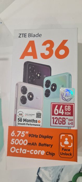 Продам новый смартфон ZTE Blade A36. .