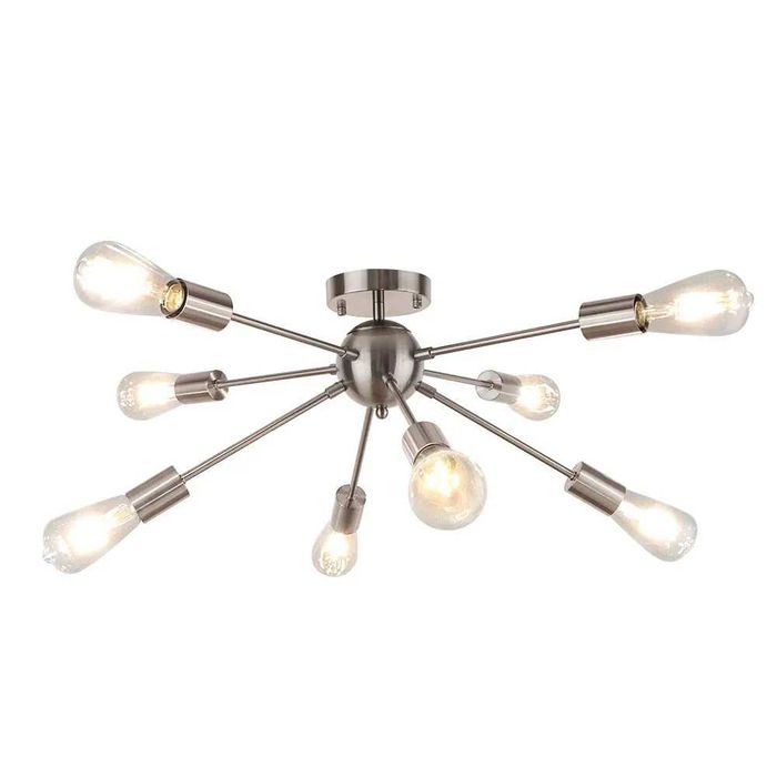 Lampă de tavan Nichel Modern Candelabru cu 8 lumini