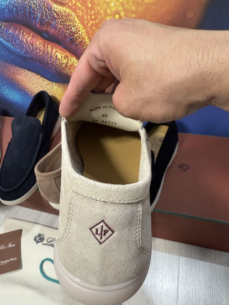 Mocasini Loro Piana piele naturala 100% Full Box colectie noua