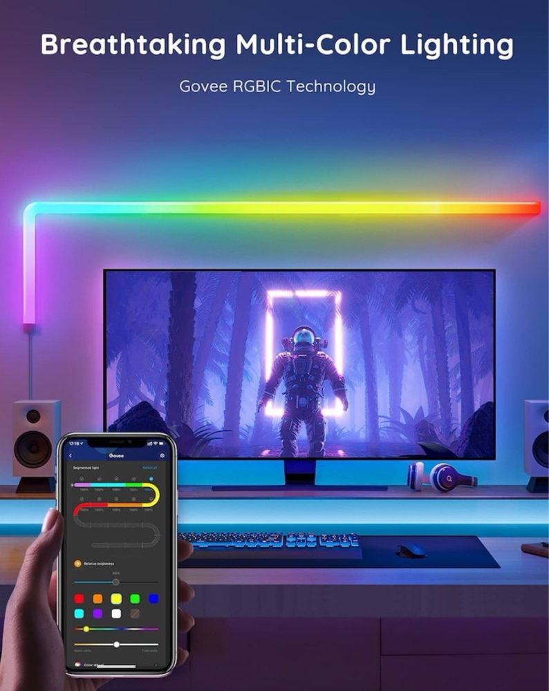 Смарт RGBIC Led лента Govee H6062 Glide wall Light smart