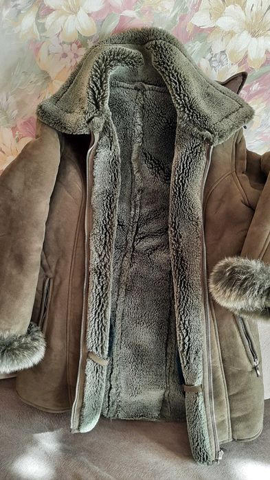 Теплая  дубленка