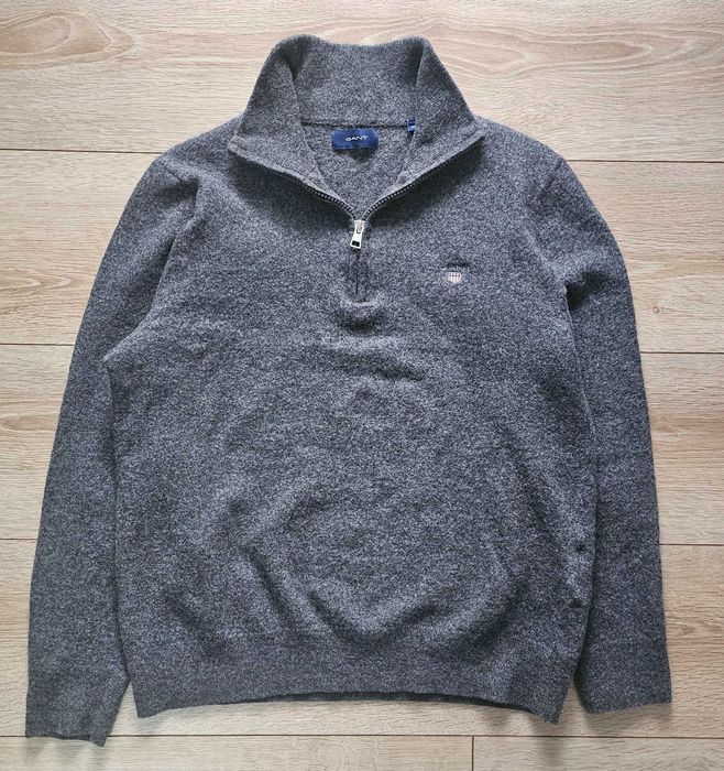 Pulover lâna merinos Gant, cu fermoar, mărime XL dama