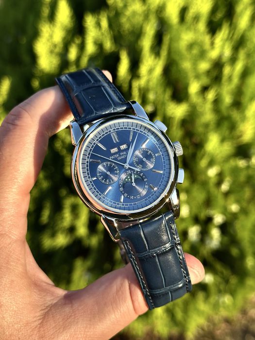 Ceas barbat patek philippe perpetual calendar blue