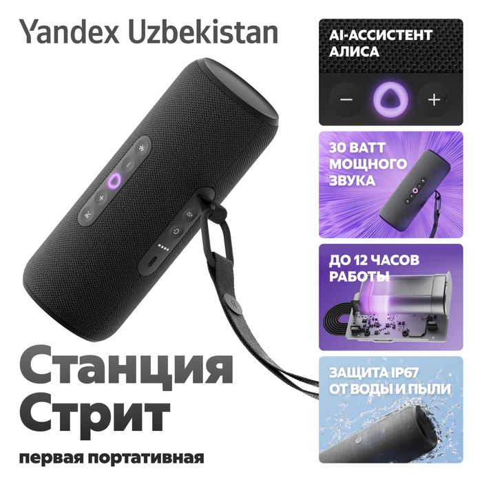 Портативная колонка с алисой яндекс станция стрит новинка для подарка
