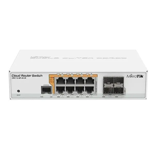 Коммутатор POE MikroTik CRS112-8P-4S-IN