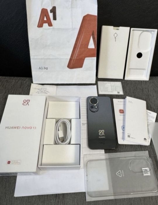 КАТО НОВ 256GB Huawei Nova 13 Гаранция от A1 до 2027г. Black | Черен