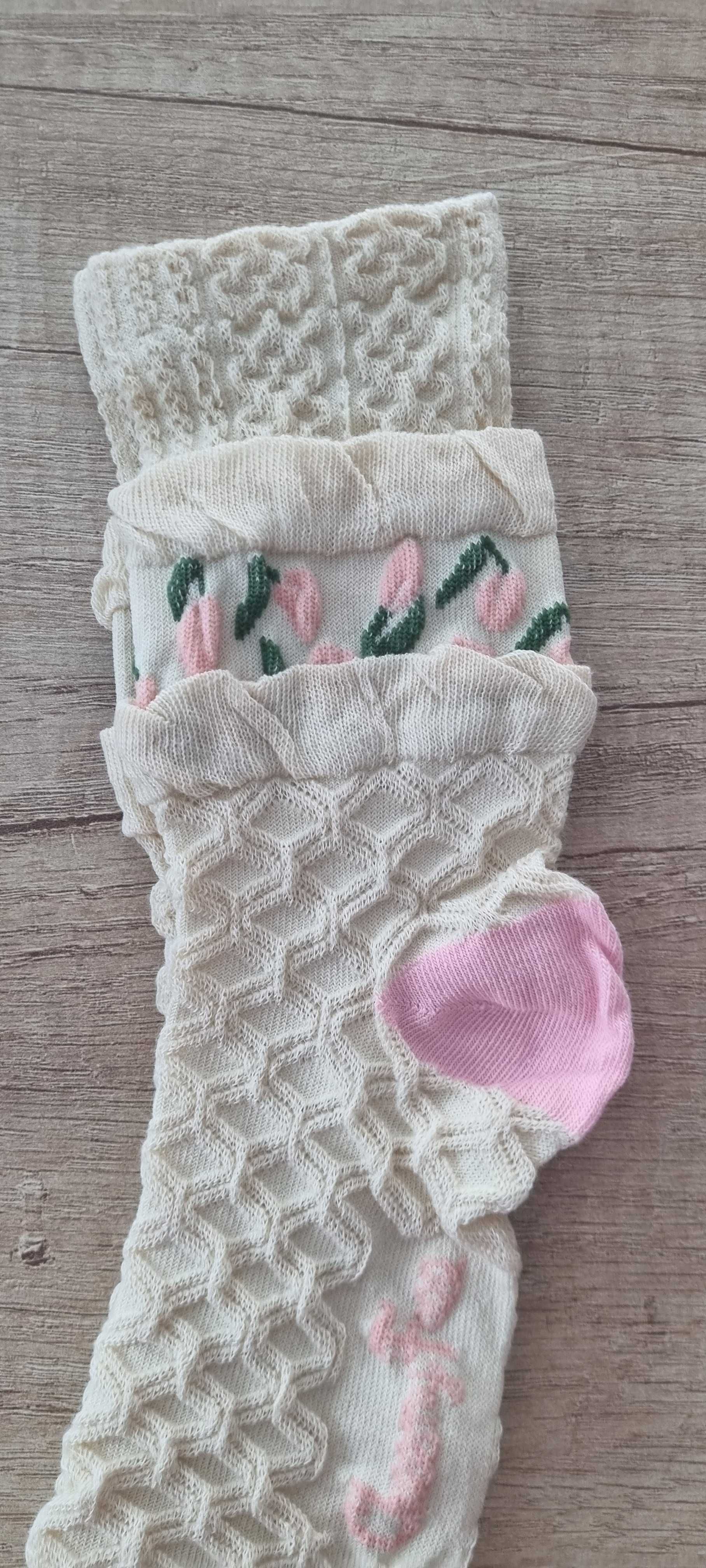 4 бр. елегантни дамски цветни чорапки, one size