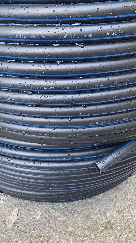 TEAVA HDPE: PN6 Ø32, Rola 200ml=470 lei; PN10 Ø32, Rola 200ml=585 lei