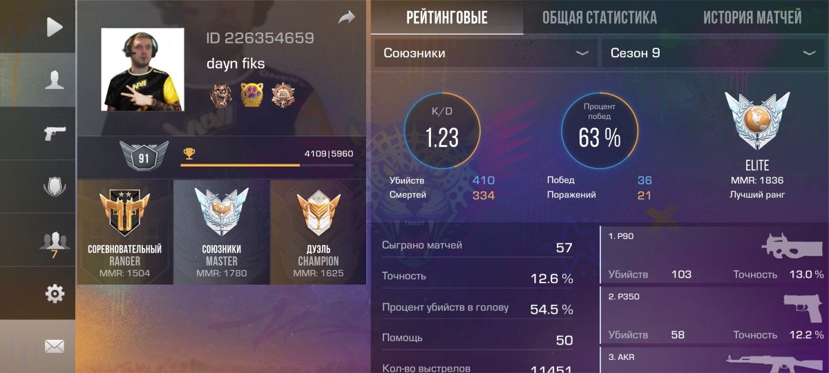 продаю аккаунт в игре стандофф 2
