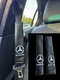 протектори за колани на автомобил Mercedes-Benz кожени комплект 2бр