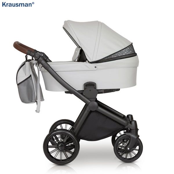 Carucior 3 in 1 Rider Soft Light Grey - Krausman - Testat ADAC