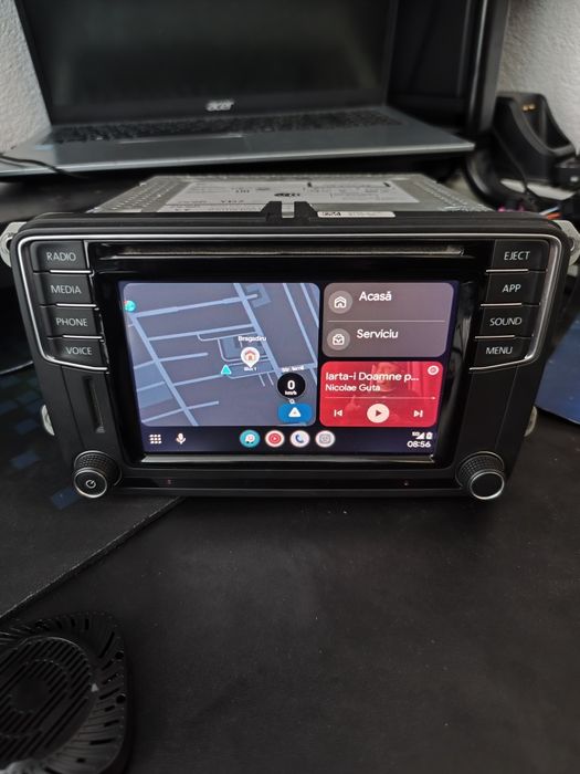 Sistem multimedia original Volkswagen MIB2 PQ cu Android Auto, CarPlay