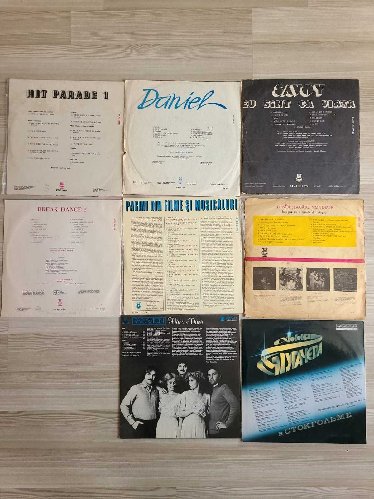 8 Placi pick-up vinil vechi  muzica usoara romaneasca si straina