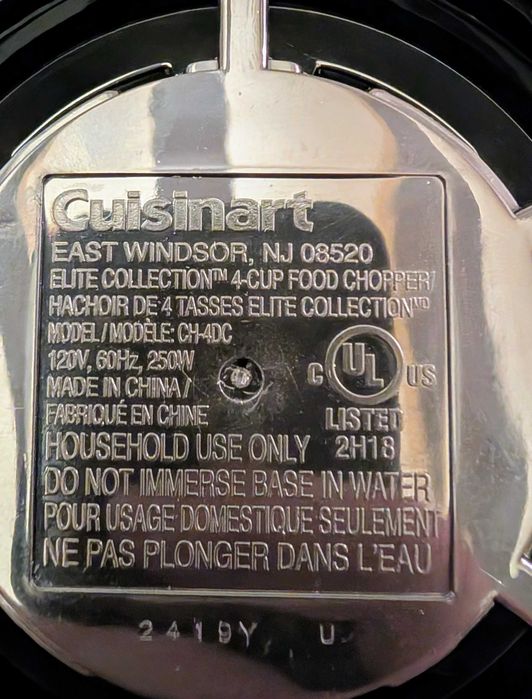 Cuisinart CH-4DC Elite Collection – Mini tocător / râșniță