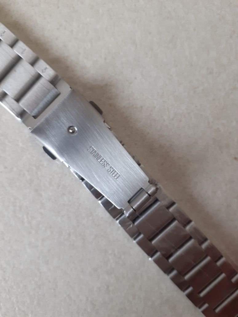 curea metalica ceas inox gri argintiu negru noua sigilata zale pline