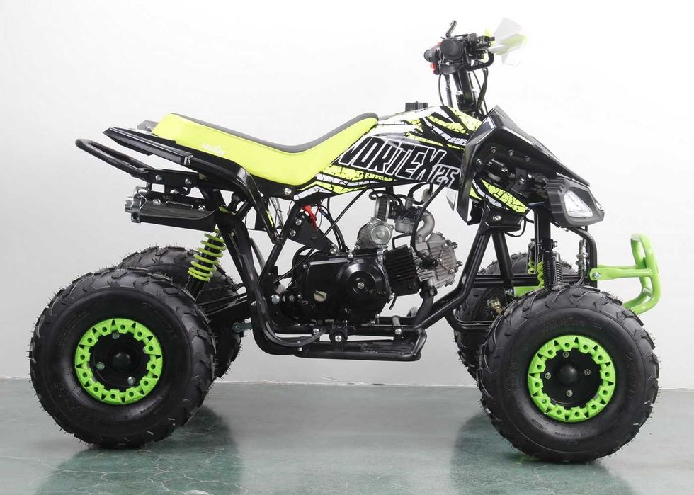 Atv SBR Vortex 7" 125cc 4T benzina negru/verde lemon