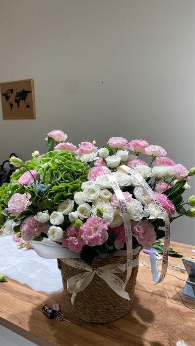 Большая корзина с цветочками