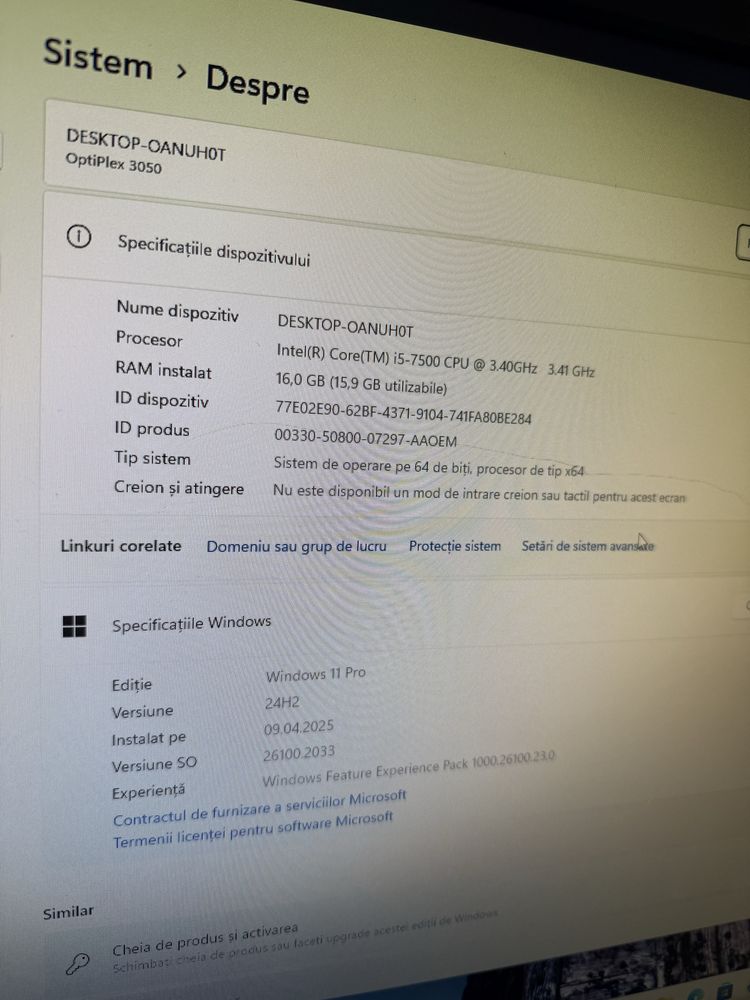 Dell Gaming Optiplex i5 7500 16gb 250ssd 1hdd GTx1050
