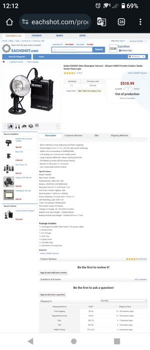 Blitz studio portabil Godox ES600P