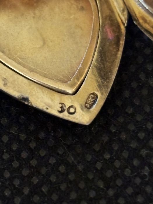 Винтажный медальон-сердце с секретом | СССР, 1953 г. | Серебро 875