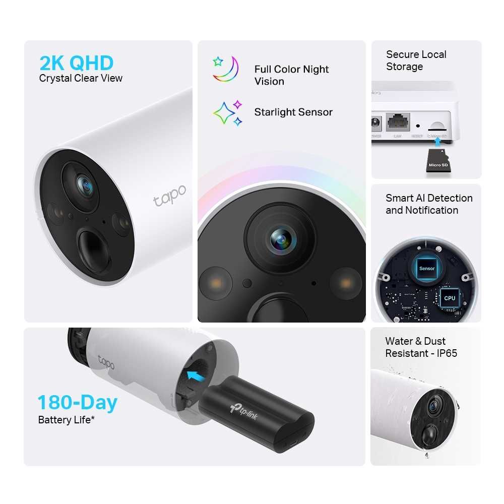 TP-Link Tapo C420S2 /Беспроводная система видеонаблюдения с 2 камерами
