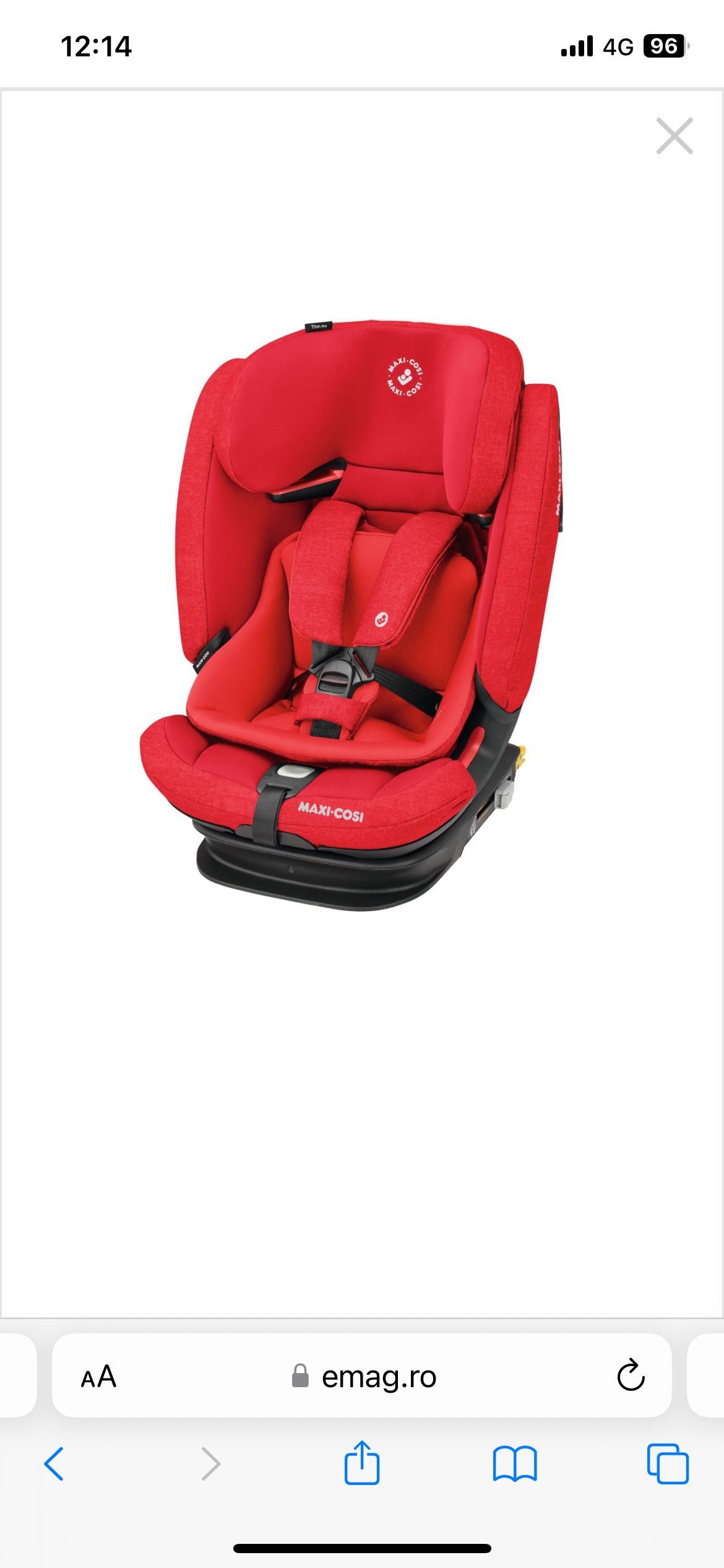 Scaun auto Maxi-Cosi Titan Pro Nomad Red 9-36kg