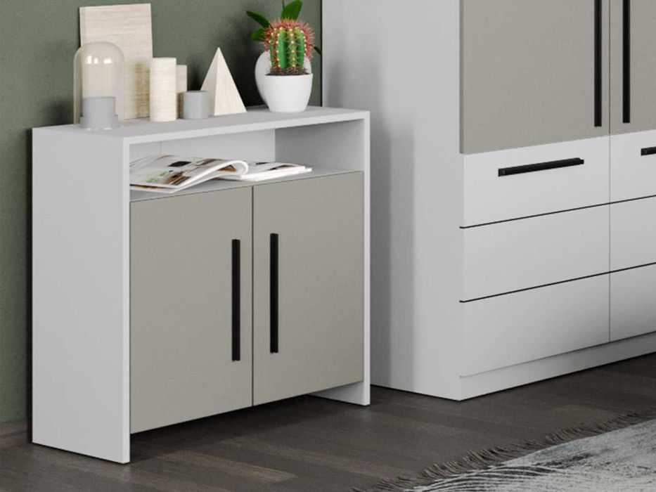 Set Mobila Dormitor Casmir / Alb Soares C28 - Transport Gratuit