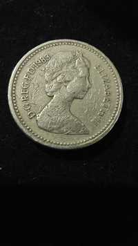 Moneda veche o lira 1983 Elizabeth 11
