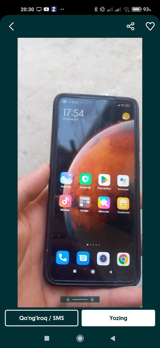 Redmi note 9 telfon