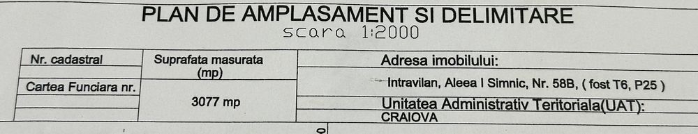 Vand teren intravilan 3077mp - Craiova